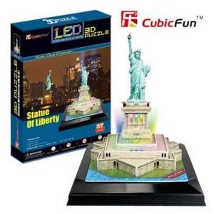 Cubic Fun Puzzle 3D cu led-uri Statuia Libertatii