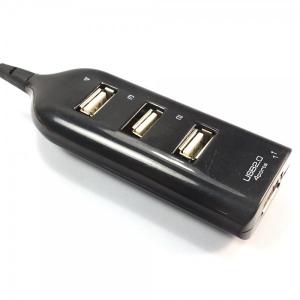Mini Hub USB 2.0 de mare viteza cu 4 Porturi, negru AL049