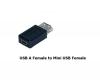 USB A Female to Mini USB Female Adapter AL927