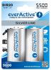2x r20 d 5500mah everactive rechargeables silver line