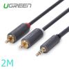 2m 2 rca male to 3.5mm audio jack