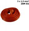 Extension cable orange 20 mtr. 3 x 1,5 mm eu plug