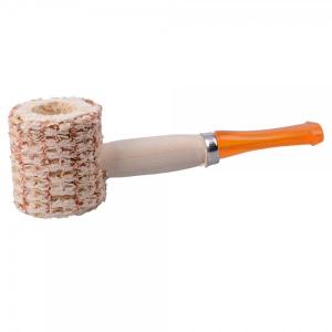 Practical Nozzle Classic Corn Short Nozzle Straight Smoking Pipe Orange Durable WW13012303