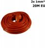 Extension cable red/orange 20 mtr. 2x 1mm