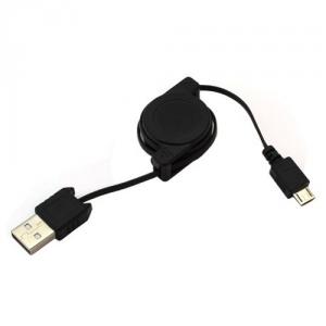 Cablu de date 0.8M Roll-In USB la Micro-USB Negru ON1879
