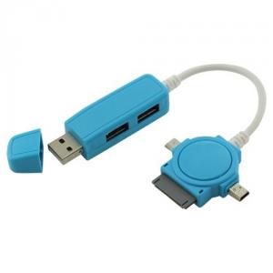 Hub USB dual cu Micro USB Mini USB Dock Albastru ON080