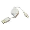 Cablu de date 0.8m roll-in usb la micro-usb alb