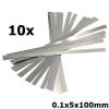 10x 0.1x5x100mm nickel plated steel battery strap strip al093