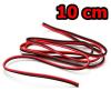 10cm single color red/black power wire for