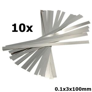 10x 0.1x3x100mm Nickel Battery Strap Strip AL094