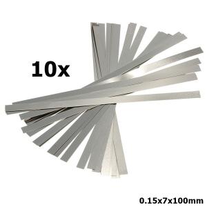 10x 0.15x7x100mm Nickel Battery Strap Strip AL095