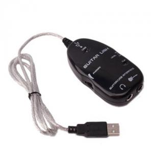 USB Guitar Link Cable Adapter Black AL301