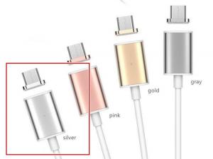 Cablu Micro USB Magnetic argintiu CG008