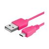 2M Cablu de date USB 2.0 la Micro USB Roz AL687