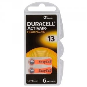 6x Duracell ActivAir 13MF Hg 0% Hearing Aid Battery BL068