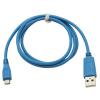 Cablu de date micro usb 0.95m albastru deschis on585