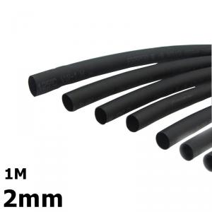 1M Black 2mm Heat Shrink Heatshrink Tubing Sleeving Wrap AL515