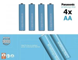 4x AA R6 Baterii Reincarcabile Panasonic Eneloop Lite NK120