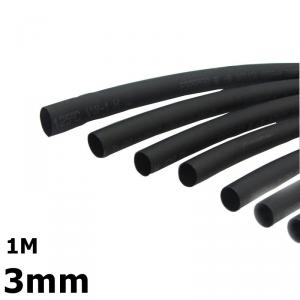 1M Black 3mm Heat Shrink Heatshrink Tubing Sleeving Wrap AL516