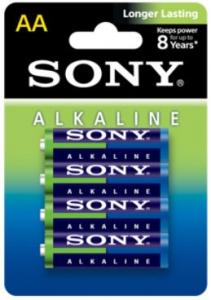 4-Pack Sony Blue Alkaline LR6 AA BL197