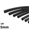 1m black 5mm heat shrink heatshrink tubing sleeving