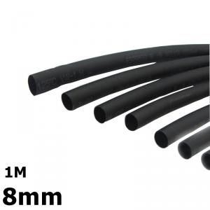 1M Black 8mm Heat Shrink Heatshrink Tubing Sleeving Wrap AL519