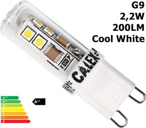 LED G9 240V 2,2W 200lm 2700K Glass tube Cool White CA037