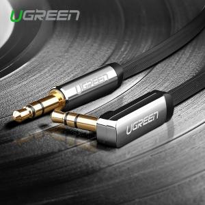 Ugreen 2M Cablu Ultraplat AudioJack 3.5mm M-M negru UG004