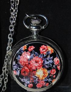 Floral Ceas de buzunar / Oglinda miscare Quartz ZN040