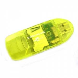 USB 2.0 MMC SD SDHC Memory Card Writer-Reader Yellow TM210