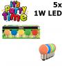 5 colours 1w e27 party led ball-lamp 240v 12lm ca056