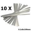 10x 0.1x8x100mm Nickel Plated Steel Battery Strap Strip AL400