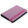 7" tablet pc faux leather case bookstyle velcro pink on1219