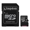Card kingston microsdhc 64gb (class 10) + adaptor sd
