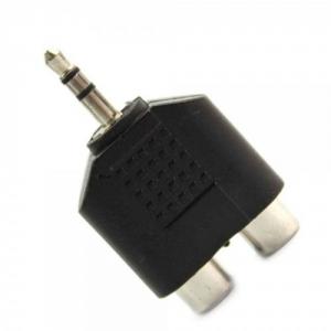 3.5mm Audio Jack Out Plug to 2 RCA Splitter Adapter AL010