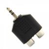3.5mm audio jack out plug to 2 rca splitter adapter