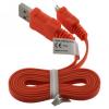 Cablu de date USB la Micro USB Ultra plat Portocaliu ON072
