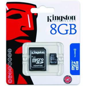 Kingston Micro SDHC 8GB + SD Adapter 12814
