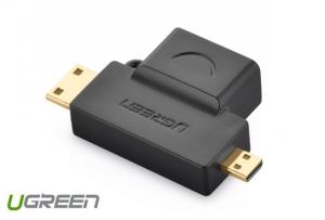 Mini+Micro HDMI M la HDMI Female Adaptor convertor UG053