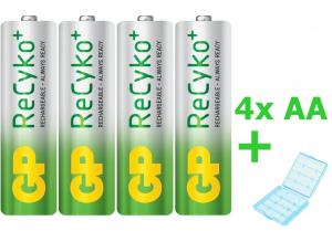 4x GP ReCyko+ AA 2000mAh baterii reincarcabile + cutie BL180