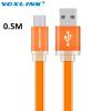 Ultra flat usb to microusb cable 0,5m orange al714