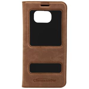 COMMANDER Double Window Leather Case for Samsung Galaxy S7 Edge ON3094