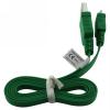 Cablu de date usb la micro usb ultra plat verde