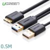 0.5m usb 3.0 a male to micro b male cable + charging
