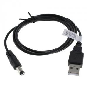 Cablu Adaptor USB 2.0 la DC Plug 5,5 mm 1m negru ON010