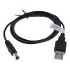 Cablu adaptor usb 2.0 la dc plug 5,5 mm 1m negru