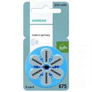6x Blister Siemens 675MF Hg 0% Hearing Aid Battery BL102
