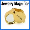30x Golden Mini Jewelry Loupe Magnifier Glass AL065