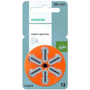 6x Blister Siemens 13MF Hg 0% Hearing Aid Battery BL099