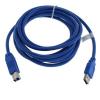 Cablu de date usb 3.0 de tip a la b - 3.0m albastru